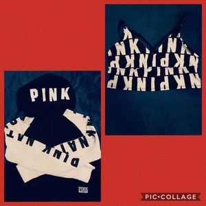 Cropped Sweatshirt & Bra